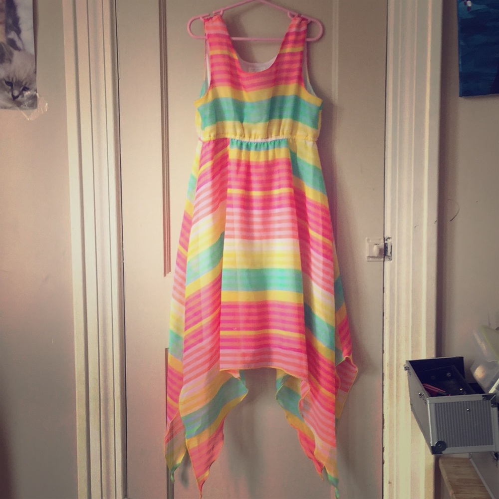Multicoloured girls summer dress